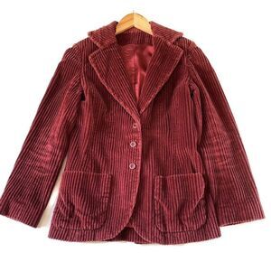 Corduroy Blazer in Rich Burgundy